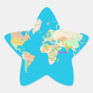 地図 星シール