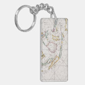 地図: 東のインディ1670年 キーホルダー (正面左)