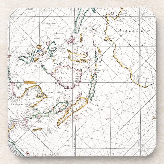 地図: 東のインディ1670年 コースター (正面)