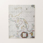 地図: 東のインディ1670年 ジグソーパズル (縦)