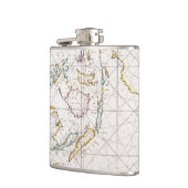 地図: 東のインディ1670年 フラスク (左)