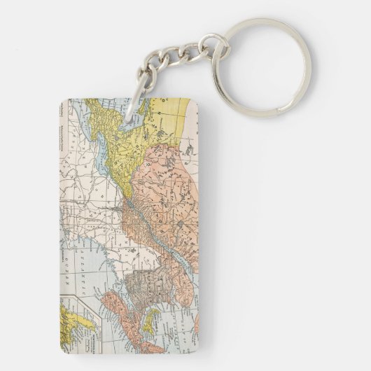 地図: 東のカナダ キーホルダー (裏面)