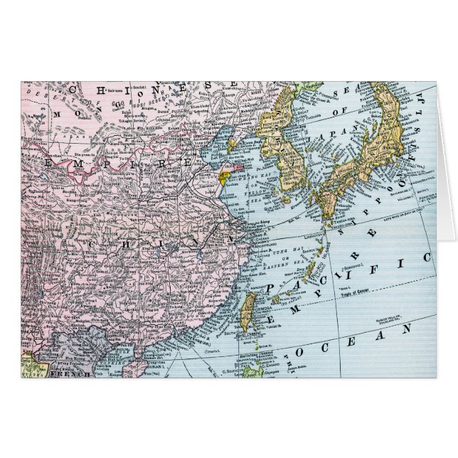 地図: 東アジア1907年 (正面横)