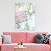 地図：東アジア1907年 キャンバスプリント (インサイチュ (リビング))