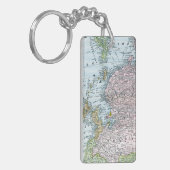 地図: 東アジア1907年 キーホルダー (正面左)