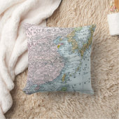 地図: 東アジア1907年 クッション (ブランケット)