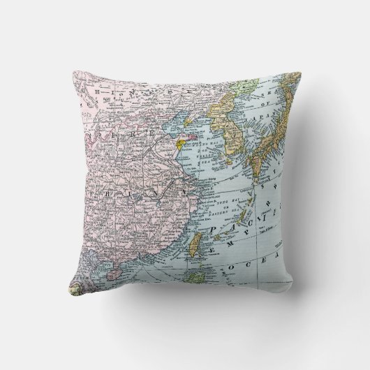 地図: 東アジア1907年 クッション (裏面)