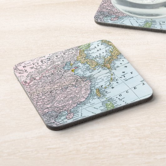 地図: 東アジア1907年 コースター (左側)