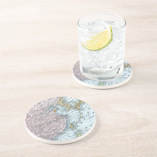 地図: 東アジア1907年 コースター (側面)