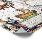 地図:東インディ, 1670 ポスター (角)