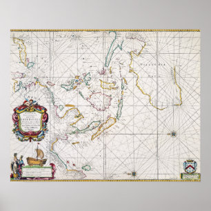 地図:東インディ, 1670 ポスター