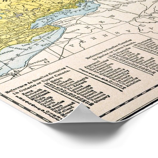 地図：東カナダ ポスター (角)