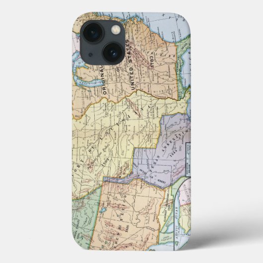 地図:米国の景気拡大, 1905 Case-Mate iPhoneケース (裏面)