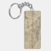 地図: 米国1783年 キーホルダー (正面左)