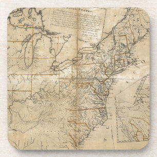 地図: 米国1783年 コースター