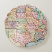 地図: 米国1905年 ラウンドクッション (裏面)