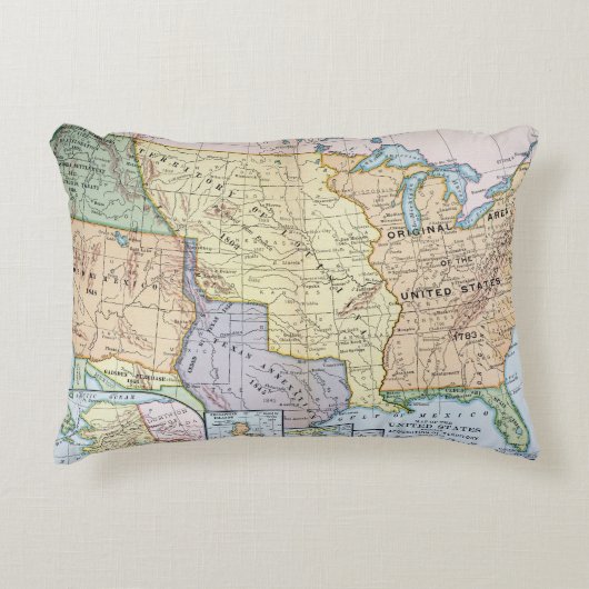 地図: 米国Expansion 1905年 アクセントクッション (正面)
