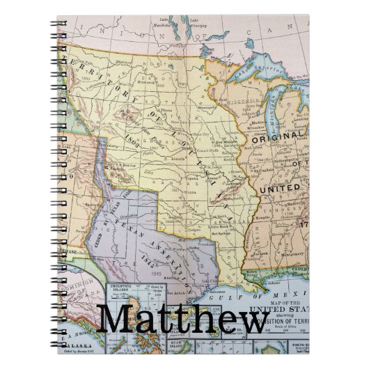 地図: 米国Expansion 1905年 ノートブック (正面)