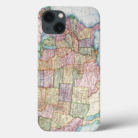 地図:統一された州, 1905 Case-Mate iPhoneケース (裏面)
