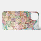 地図:統一された州, 1905 Case-Mate iPhoneケース (裏面 (横))