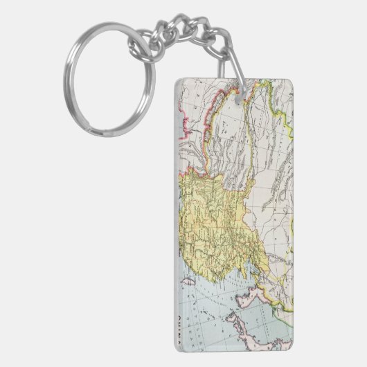 地図: CHINA 1910年 キーホルダー (正面左)