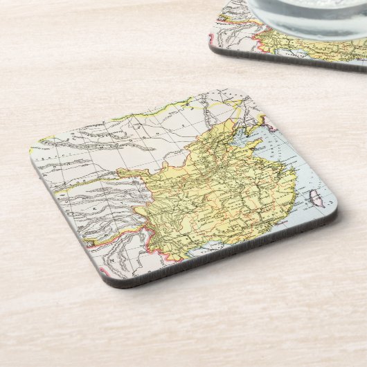 地図: CHINA 1910年 コースター (左側)