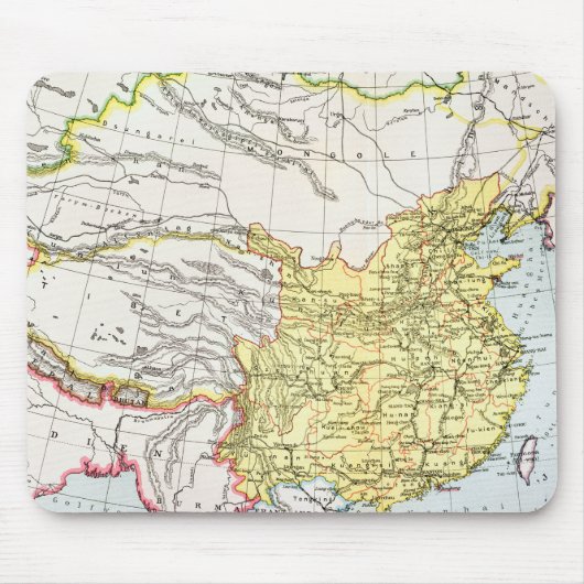 地図: CHINA 1910年 マウスパッド (正面)