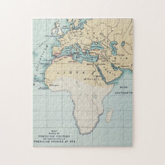 地図: PHOENICIAN帝国 ジグソーパズル (縦)