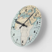 地図: PHOENICIAN帝国 ラウンド壁時計 (傾斜)