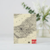 地図Fresno郡、カリフォルニア ポストカード (スタンド正面)