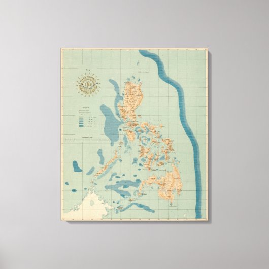 地図No 4 キャンバスプリント (正面)