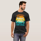 地域の保険評価担当者のトロピカルDeをサポート Tシャツ (正面フル)