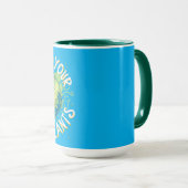 地域の工場をサポート マグカップ (正面右)