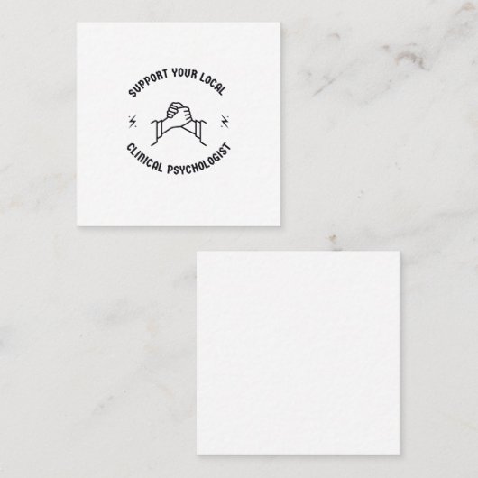 地域の心理学者をサポート スクエア名刺 (正面/裏面)
