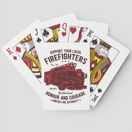 地域の消防士をサポート トランプ (裏面)