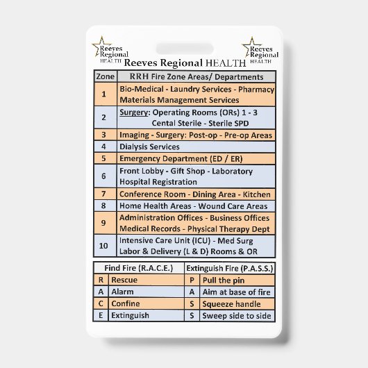 地域の衛生避難地域 バッジ (表面)