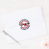 地域の警察を支援しよう - アサルトライフル禁止 ラウンドシール (封筒)