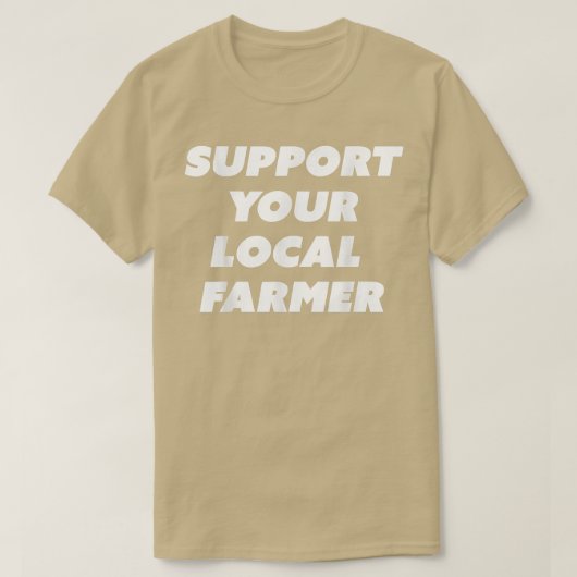 地域の農家ファームの贈り物をサポート Tシャツ (デザイン正面)