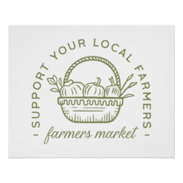 地域の農家市場をサポート ポスター