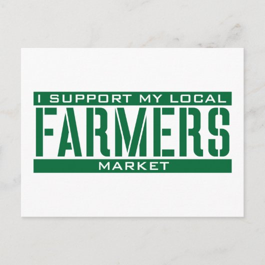 地域の農家市場をサポート ポストカード (正面)