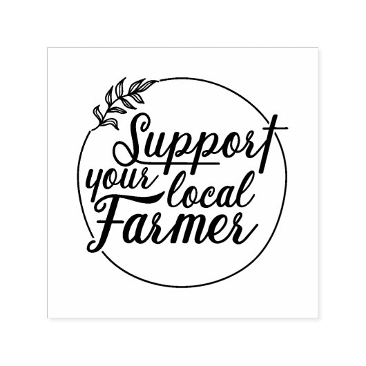 地域の農家市場テーマのサポート セルフインキングスタンプ (デザイン)