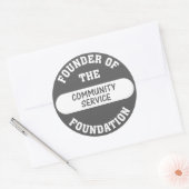 地域サービスは私を基盤として始まる ラウンドシール (封筒)