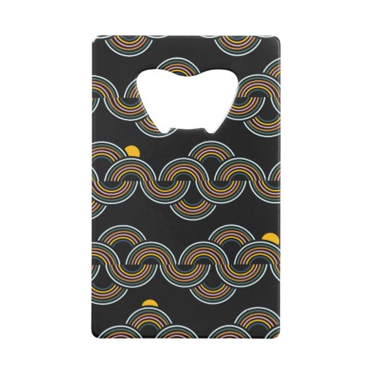 地域ストライプデザイン:トレンディーヴィンテージ クレジットカード栓抜き (正面)