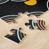 地域ストライプデザイン:トレンディーヴィンテージ ジグソーパズル (側面)