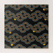 地域ストライプデザイン:トレンディーヴィンテージ ジグソーパズル (横)