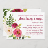 地域ブライダルシャワーレシピの持ち込み エンクロージャーカード (正面/裏面)