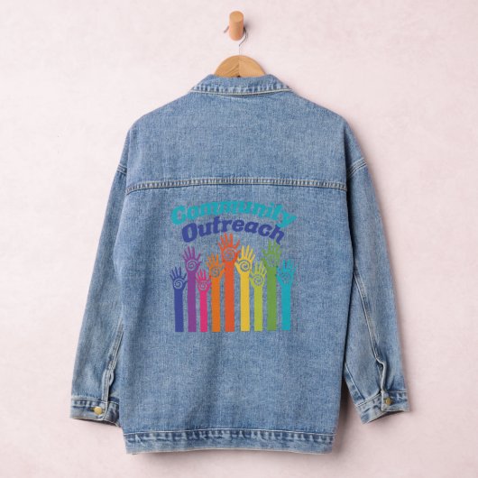 地域密着型サービス救済プログラムの手 デニムジャケット (ハンガー)