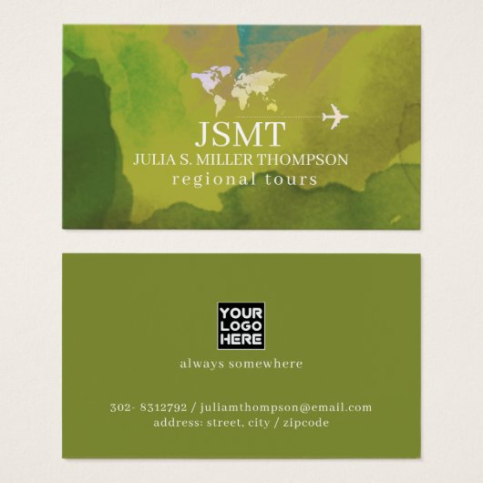 地域巡回黄緑色 (正面&裏面)