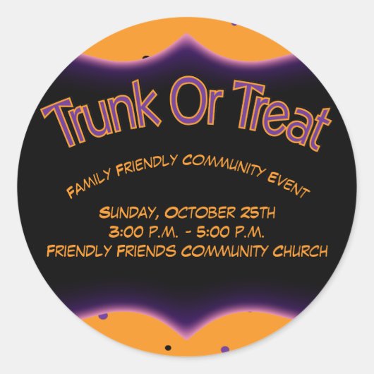 地域教会の家族のトランクまたはフレンドリー治療 ラウンドシール (正面)