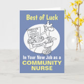 地域最高のナースとしての新しい仕事への希望 カード (黄色い花)